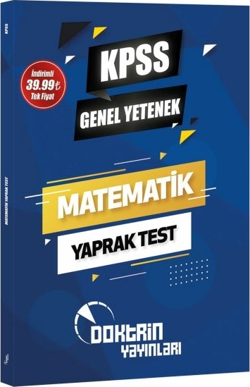 Doktrin Yayınları 2023 Kpss Genel Yetenek Matematik Komisyon