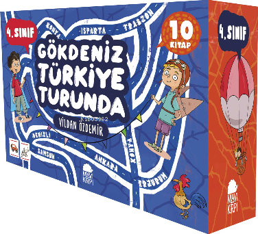 Gökdeniz Türkiye Turunda 4. Sınıf Seti - (10 Kitap) Vildan Özdemir