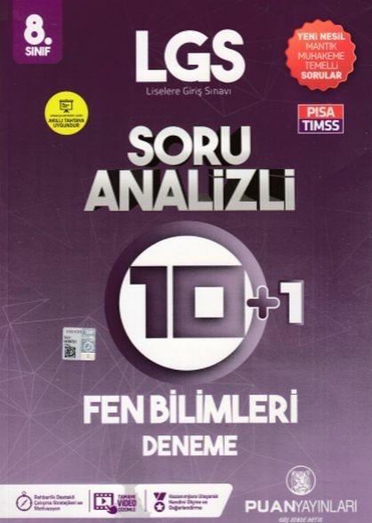 Puan 8. Sınıf Lgs Fen Bilimleri Soru Analizli 10+1 Deneme (Yeni) Kolektif