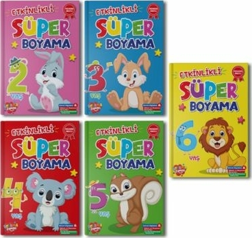 Etkinlikli Süper Boyama Seti – 5 Kitap Takım Kolektif