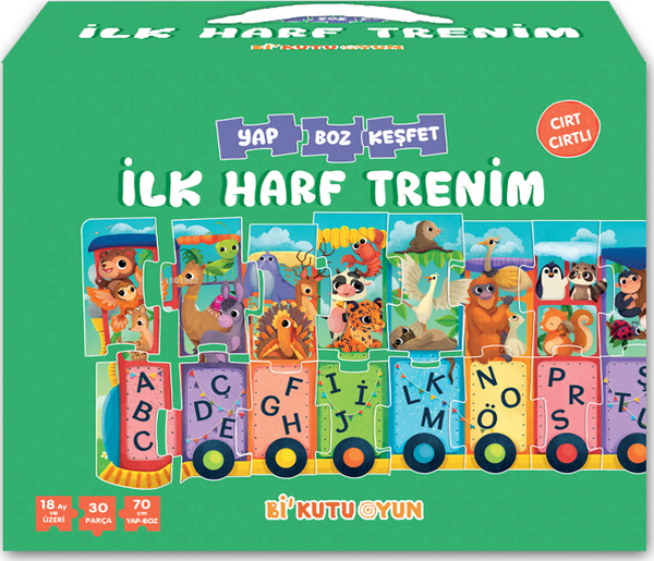 İlk Harf Trenim - Cırt Cırtlı Yapboz ve Kitap Seti Halil İbrahim Öztürk