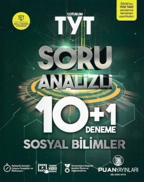 Puan Tyt Sosyal Bilimler Soru Analizli 10 + 1 Deneme (Yeni) Komisyon