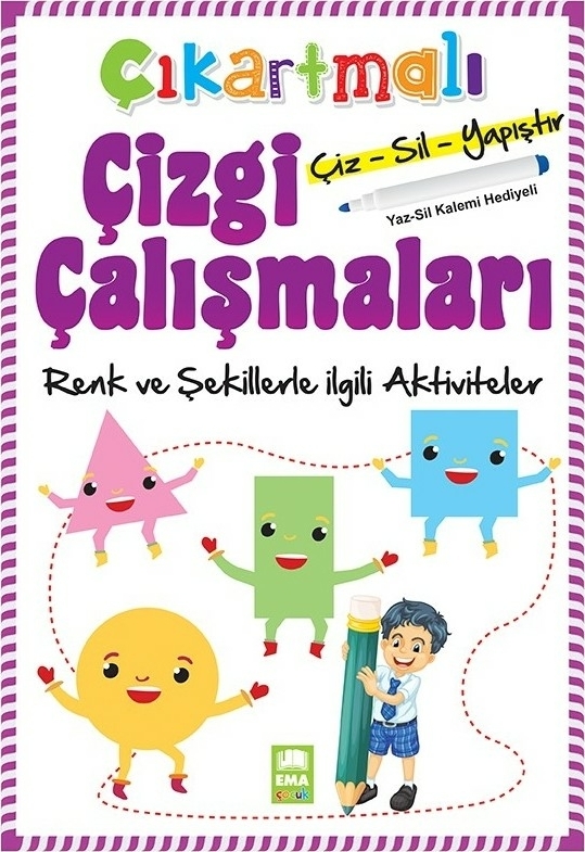 Renk ve Şekillerle İlgili Aktiviteler - Çıkartmalı Çizgi Çalışmaları Kolektif