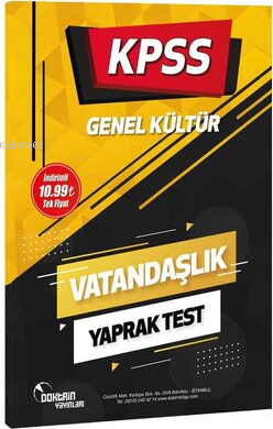 Doktrin Yayınları 2023 KPSS Genel Kültür Vatandaşlık Yaprak Test Komisyon