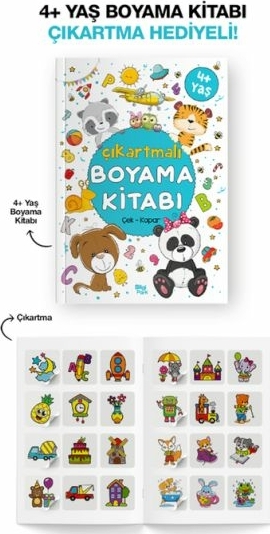 Çıkartmalı Boyama Kitabı  4 Yaş + Kolektif