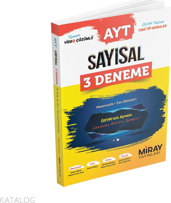 Miray Yayınları Ayt Sayısal 3 Deneme Matematik-Fen Bilimleri
