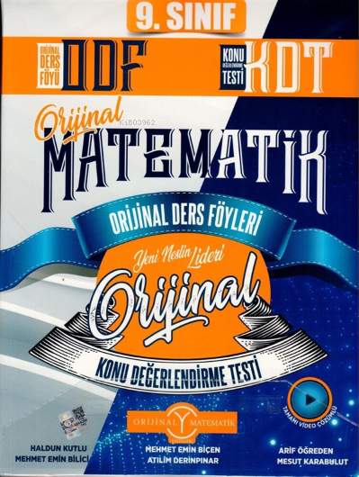 ORİJİNAL 09.SINIF MATEMATİK ODF - KDT SETİ - 2022 Kolektif