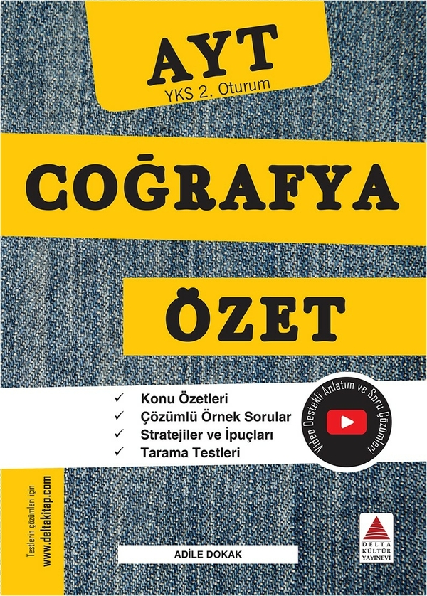 Delta Kültür Yayınları AYT Coğrafya Özet Delta Kültür  Adile Dokak