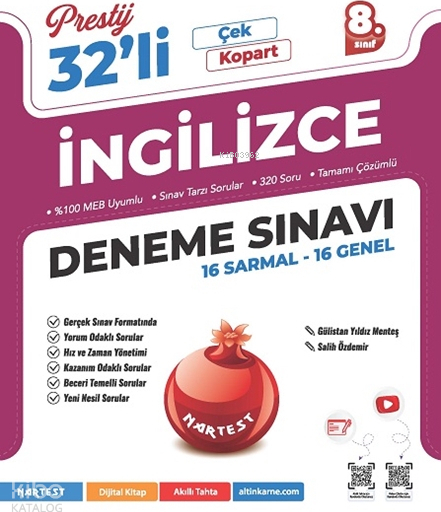 Nartest 8. Sınıf Prestij İngilizce 32'Li Deneme Sınavı