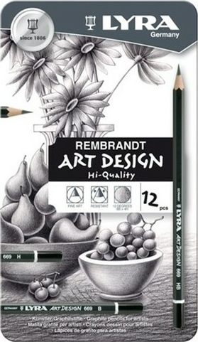 LYRA ART DESİGN DERECELİ KURŞUN KALEM (12 Lİ METAL KUTU)