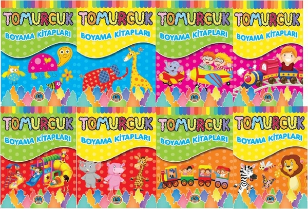 Tomurcuk Boyama Kitapları - Örnekli Boyama (8 Kitap) Komisyon