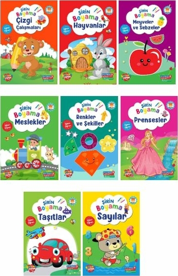 Şirin Boyama Serisi 8 Çeşit (160 Kitap)